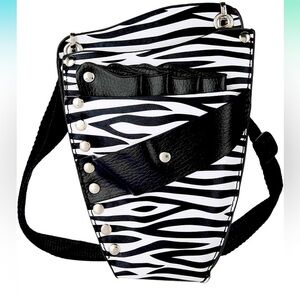 Hairdressing Belt Bag, Soft Leather Salon Barber Hairdressing Scissor Shears